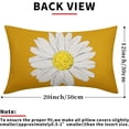 thumbnail image 3 of Daisy Flower Mustard Lumbar Pillow Covers 12x20 Inch White Petal Floral Bloom Decorative Pillow Cases Spring Summer Seasonal Cushion Covers Farmhouse Home Decor For Porch Couch Outdoor Set of 2, 3 of 6