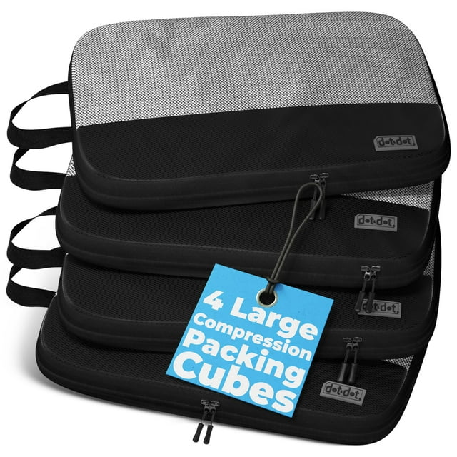 Cubos de embalaje de compresión Dot&Dot Large, 4 unidades, para viajes