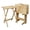 Natural, variant on HomeStock Antique 5-Piece Solid Wood Folding Tray Table Set with Storage Stand 4 Durable TV Tables for Living Room or Snacks, 19" x 14.75" x 25.5"