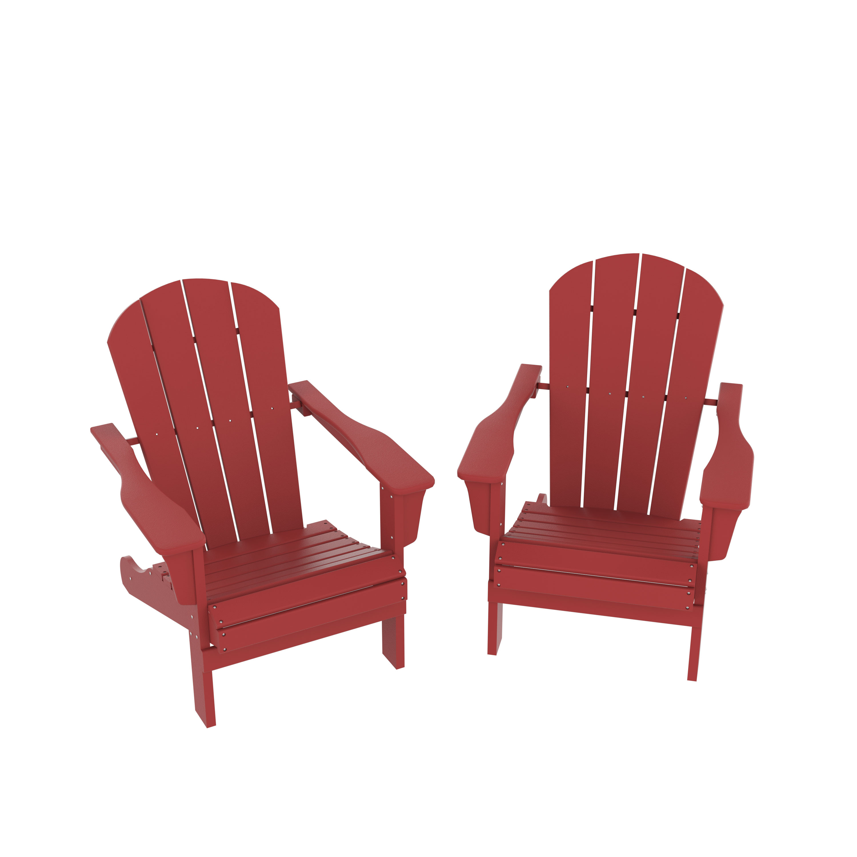 CoSoTower Adirondack Chair, Fire Pit Chairs, Sand Chair, Patio Outdoor Chairs, Dpe Plastic Resin Deck Chair, Lawn Chairs, Adult Size, Weather Resistant For Patio/ Backyard/Garden, Red, Set Of 2 - image 2 of 6
