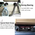thumbnail image 2 of Gancho para reposacabezas de automóvil con soporte para teléfono 2 en 1 Ganchos para reposacabezas de asiento trasero de automóvil para bolsos, equipaje, telas, comestibles, 2 of 5