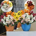 thumbnail image 7 of CLIQKWEN Artificial Fall Flowers Fake Mums,25 Bundles Faux Silk Daisy and Ferns UV Resistant Autumn Planter ,for Home Porch Patio Yard Window Box, 7 of 7