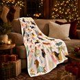 thumbnail image 3 of Playful Dachshund Beach Vacation Pattern Whimsical Summer Dog, Playful Pet Portrait Pattern, Warm Flannel Blanket for Living Room and Bedroom, Dog Lovers Christmas Gift, Pet Lover Home Decor, 3 of 9