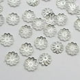 thumbnail image 5 of U8MO 1000pcs Silver Gold Filigree Flower 7mm Bead Caps End Caps for Jewelry Making-Golden, 5 of 9