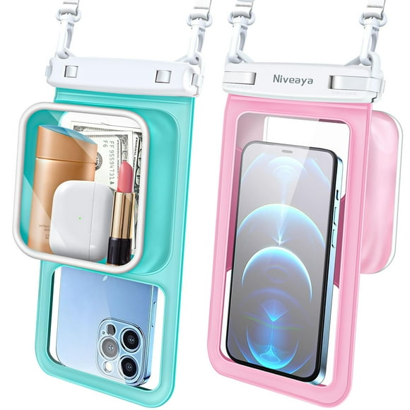 Funda para teléfono Niveaya, impermeable y flotante, 8.5 pulgadas, paquete de 2