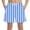 Blue, variant on Boys Beach Shorts Striped Vacation Lounge Short Pants Summer Elastic Waist Loose Shorts with Pockets