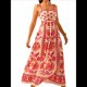 thumbnail image 1 of Vestido Maxi Floral de Verano 2025 para Mujer, Sin Mangas, con Tirantes Finos, Estampado, Fruncido, Estilo Bohemio, para Playa Rojo S, 1 of 7