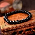 thumbnail image 3 of EOEMY Anxiety Relief Mens Bracelet Wooden Lava Stone Beads Stretch Diffuser Bracelets-Magnetic+Matte Agate, 3 of 4