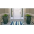 thumbnail image 2 of Linon Outdoor Washable Area Rug Collection, Ivory and Blue, 2' x 3', 2 of 7
