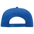 thumbnail image 2 of OTTO SNAP Cotton Twill Round Flat Visor 6 Panel Pro Style Snapback Hat - Royal, 2 of 2