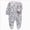 O135-Grey, variant on 3-6 Months Newborn Baby Boys Girls Jumpsuit Footed Long Sleeve Button Bodysuit Outfits Pajamas Sleep & Play