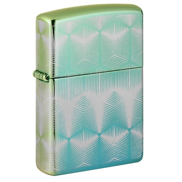 Zippo Pattern 360 Design High Polish Teal Pocket Lighter
