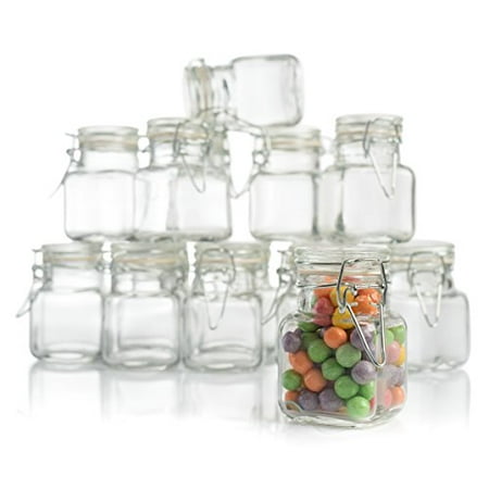 - Stock Your Home 3 Oz Airtight Glass Jar with Leak Proof Rubber Gasket and Hinged Lid for Home and Kitchen, Multi-purpose Container for Herbs, Spices, Arts and Crafts Storage and Gift Holder, 24 Pack