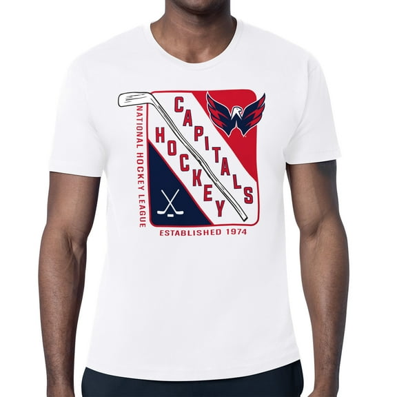 Men's Starter White Washington Capitals Shield Graphic T-Shirt