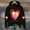 Black, variant on Women's Oversized Cute Heart Hoodie, Oversized Fuzzy Heart Hoodie Fuzzy Heart Graphic Hoodie Fuzzy Heart Casual Long Sleeve Hoodie Multiple Color Oversized Hoodie