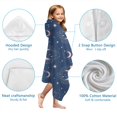 thumbnail image 7 of Blue Pink Moon Star Planet Pattern Hooded Bath Towel，60"x35" for Ages 3 To 12 Kids, Quick Dry Lightweight Soft Microfiber Hood Beach Towel Cover Up for Kids, 7 of 7