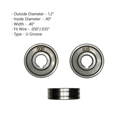 

BCLONG Drive Roll .023 .030 .035 .045 Knurled V U Groove Wire Feed for MIG Welders