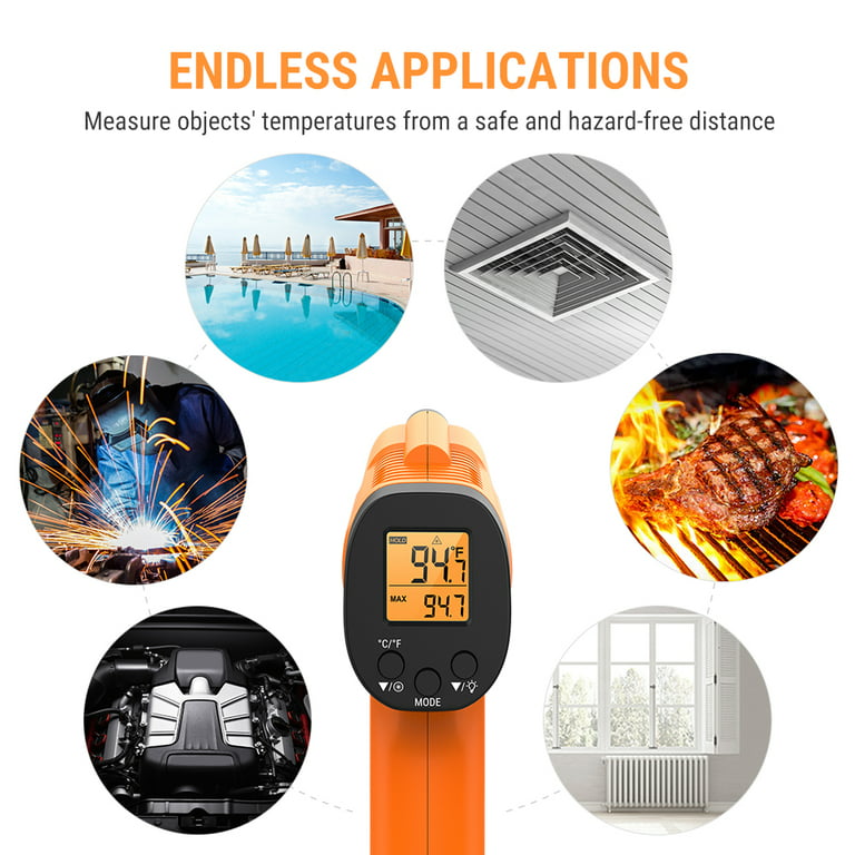 Infrared Thermometer IR -50-800°C Meter Auto Gun Bluetooth Thermal Sensor  Gauge