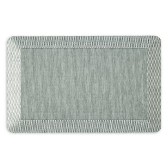 Martha Stewart Mira Modern Heathered Solid Anti-Fatigue Air-Infused Kitchen Mat, Mint Green, 19.6"x32"