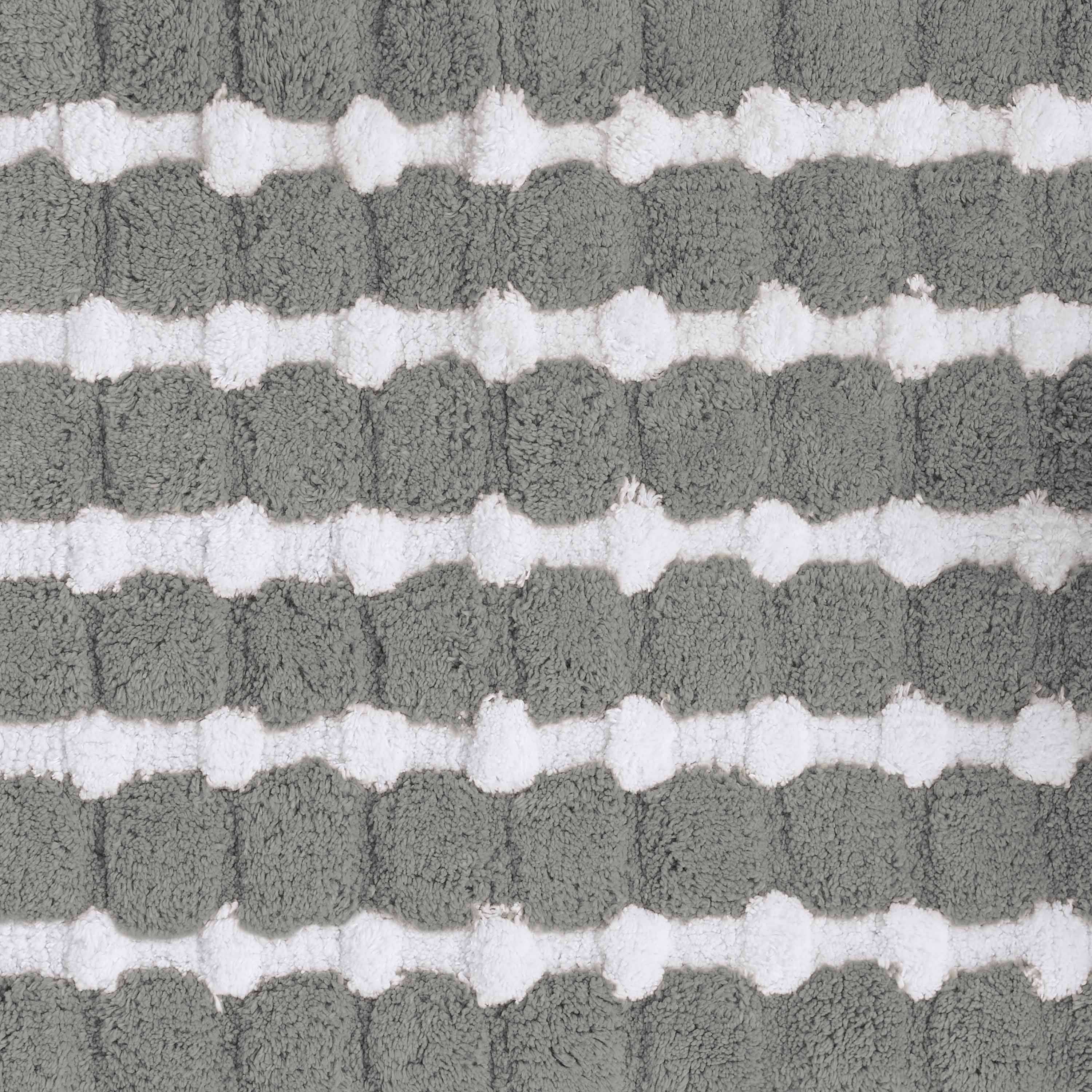 Martex Expression Sculpted Bath Rug, Grey/White