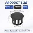 thumbnail image 2 of Tapones de agujero de plástico Uxcell, tipo empotrado, tapón redondo con cierre de bloqueo negro 12mm/1/2", 2 of 7