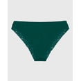thumbnail image 5 of Culotte Mini Échancrée avec Bordure Douillette en Vert Émeraude, 5 of 5