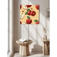 thumbnail image 6 of Wall Art Prints, Farmhouse Apples Framed Canvas Prints for Bedroom Living Room Bathroom Office, Country Tropical Fruits Watercolor Gallery Wrap Wall Art Poster for Gifts Home Decor 28"x28", 6 of 9