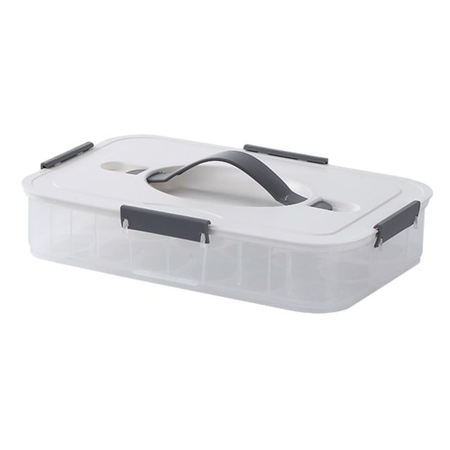 EGNMCR Storage Containers The Eggs Container For Refrigerator With Lids 18 Eggs For Refrigerator Reusable Eggs Storage Food Meal Fresh Organizer (Clear) Egg storage boxes