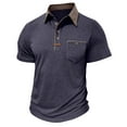 thumbnail image 4 of Rvwovn Men's Collared Shirts, Short Sleeve Cotton Polyester Blend Soft Comfy Casual Tops, S-3XL, 4 of 6