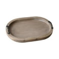 thumbnail image 3 of Bandeja de escritorio para té, bandeja de frutas con doble asa, bandeja de madera simple portátil para almacenamiento de platos para mesa de café,, 3 of 8