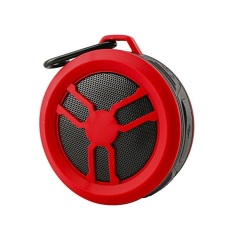 Portable Water Proof Wireless Bluetooth Speaker for Apple iPhone X/ 8/ 7 / 6S/ 6/ Plus/ SE/ 5S/ 5C/ 5/ iPad Pro/ Mini/ Air/ iPod touch 5th 4th (Red)