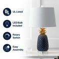 thumbnail image 3 of JONATHAN Y Pineapple 23" Ceramic LED Table Lamp, Navy/Gold, JYL4019A, 3 of 6
