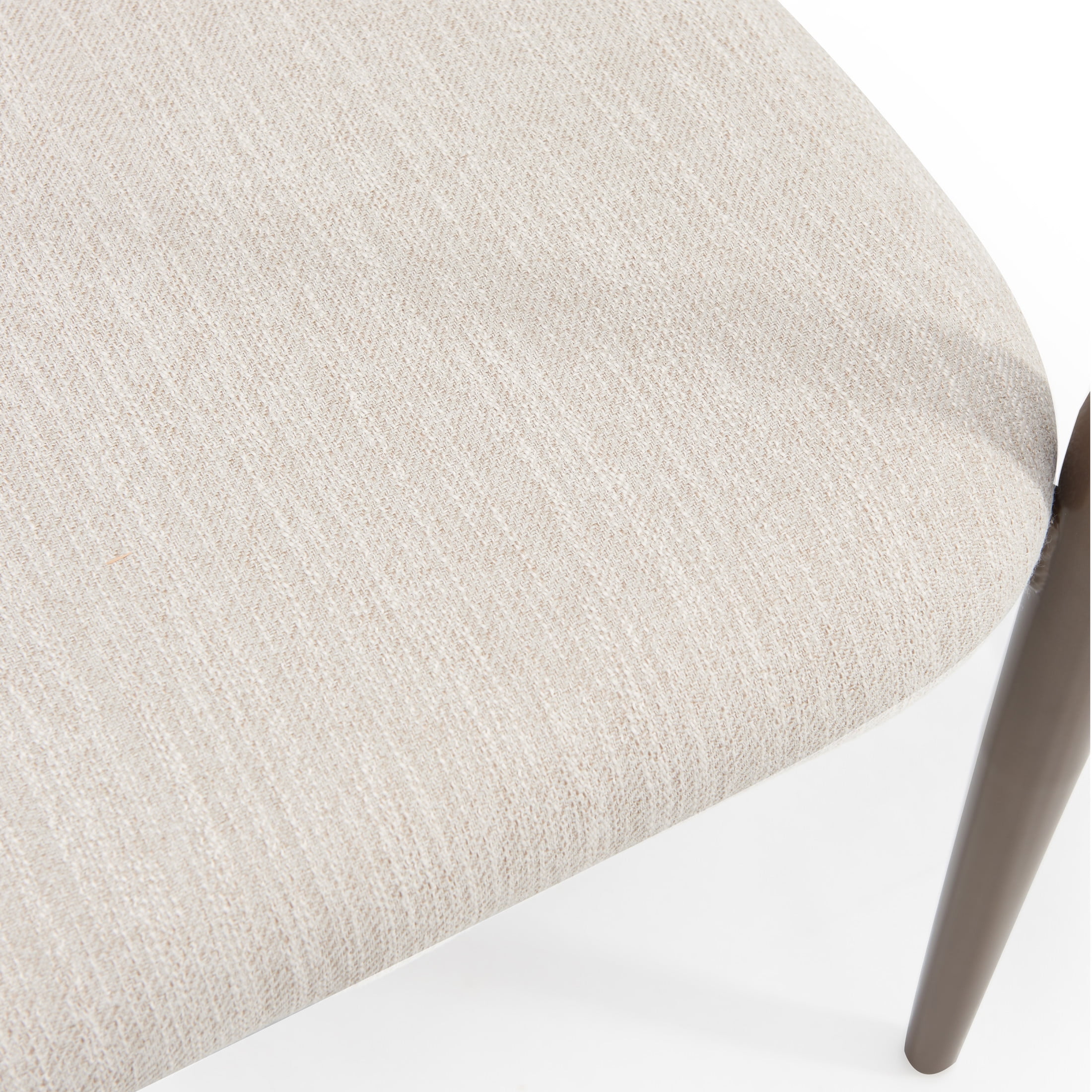 Christopher Knight Home Minimalist Fabric Upholstered Loveseat with Metal Frame, Dark Coffee