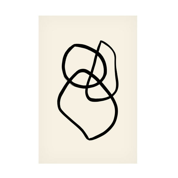 Canvas Wall Art - Pictufy Studio 'Shape 01' Wall Art for Living Room, Bedroom, or Office Décor by Trademark Fine Art - 12 x 19 Inches