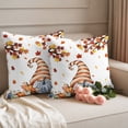 thumbnail image 6 of Outdoor Pillow Covers 16x16 Set of 2, Gnomes Pumpkin Fall Waterproof Patio Throw Pillow Covers for Couch Sofa Chair, Thanksgiving Branches Maple Leaf Decorative Pillowcases for Throw Pillows, 6 of 9