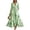 *Green, variant on Women's Floral Pleated Deep V-Neck Maxi Dress , Elegant Wedding Guest Evening Gown For Women , Ladies' A-Line Formal Dress with Pockets,White,S-3XL