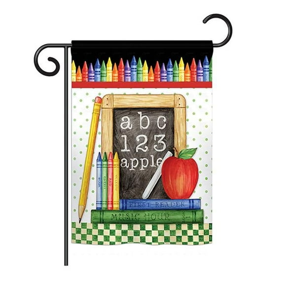 Breeze Decor BD-SE-G-115116-IP-BO-DS02-US School Chalk Board Special Occasion - Everyday School & Education Impressions Decorative Vertical Garden Flag - 13 x 18.5 in.
