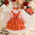 thumbnail image 2 of Kakishop Baby Girl Clothing for Fall and Winter Suit for 0 3 6 9 12 18 Months Baby Girl Embroidered Long Sleeve Top Suspender Skirt Floral Dress Headband Baby Clothes,Red, 2 of 4