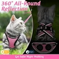 thumbnail image 3 of rabbitgoo Cat Harness and Leash Set for Walking Escape Proof, Adjustable Soft Kittens Vest with Reflective Strip for Small Cats, Comfortable Outdoor Vest, Pink, 3 of 9