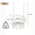 thumbnail image 2 of Unique Choice Cotton Rope Hanging Swing Chair Macrame Hammock Chair, Beige, 2 of 8
