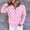 Pink Sweatshirt for Winter, variant on Women's Polka Dot Drawstring Hoodies Sweatshirt Fall Winter Long Sleeve Button Down Pullover Sweatshirts With Pockets Blue S