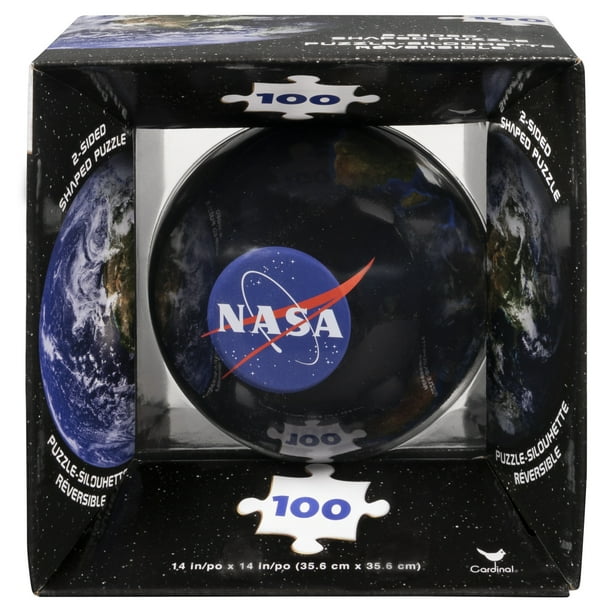 100 Piece Nasa Double Sided Jigsaw Puzzle With Foil Effect For Adults And Kids Ages 3 And Up Earth Walmart Com Walmart Com