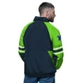 thumbnail image 2 of Men's Starter College Navy Seattle Seahawks Prospect Half-Zip Pullover, 2 of 3