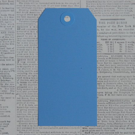 Manila Shipping Tags #2 12/Pkg-Robin Blue, 1.625 Inch X 3.25 Inch