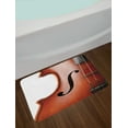 thumbnail image 2 of Cello Bath Mat, Macro Photography of Classical Music Instrument Orchestra Equipment, Plush Bathroom Decor Mat with Non Slip Backing, 29.5" X 17.5", Redwood Dark Grey, by Ambesonne, 2 of 2