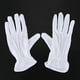 thumbnail image 2 of 2 Par Guantes de Conduccion Trabajo de Algodon Blanco Antideslizante Protector, 2 of 5