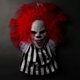 thumbnail image 3 of Halloween Wreath Front Door Scary Clown Wreaths With Red Hair Empty Eyes, 3 of 5