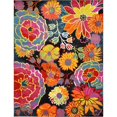 thumbnail image 1 of Unique Loom Lyon Floral Garden Area Rug 9' x 12' Rectangle Black/Yellow, 1 of 2
