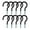 Black, variant on Uxcell 10pcs Cup Hooks 2" Vinyl Coated Screw-in Ceiling Wall Thread Hooks White