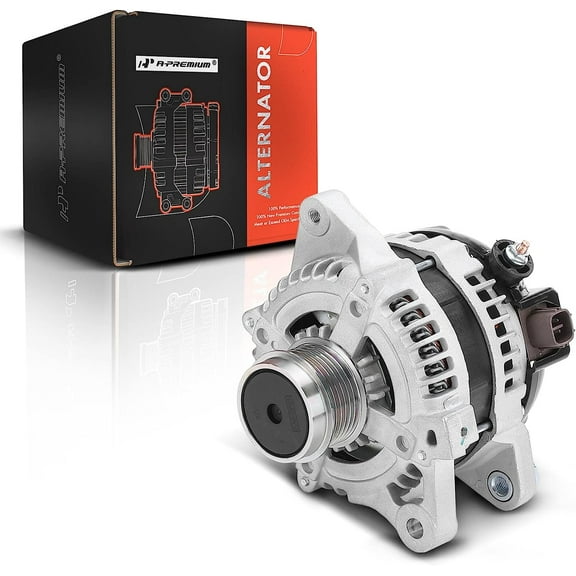 A-Premium Alternator Compatible with Toyota Corolla 2011-2013, Matrix 2011-2013, L4 1.8L, 12V 100A/110A 6-Groove Clutch Pulley Clockwise